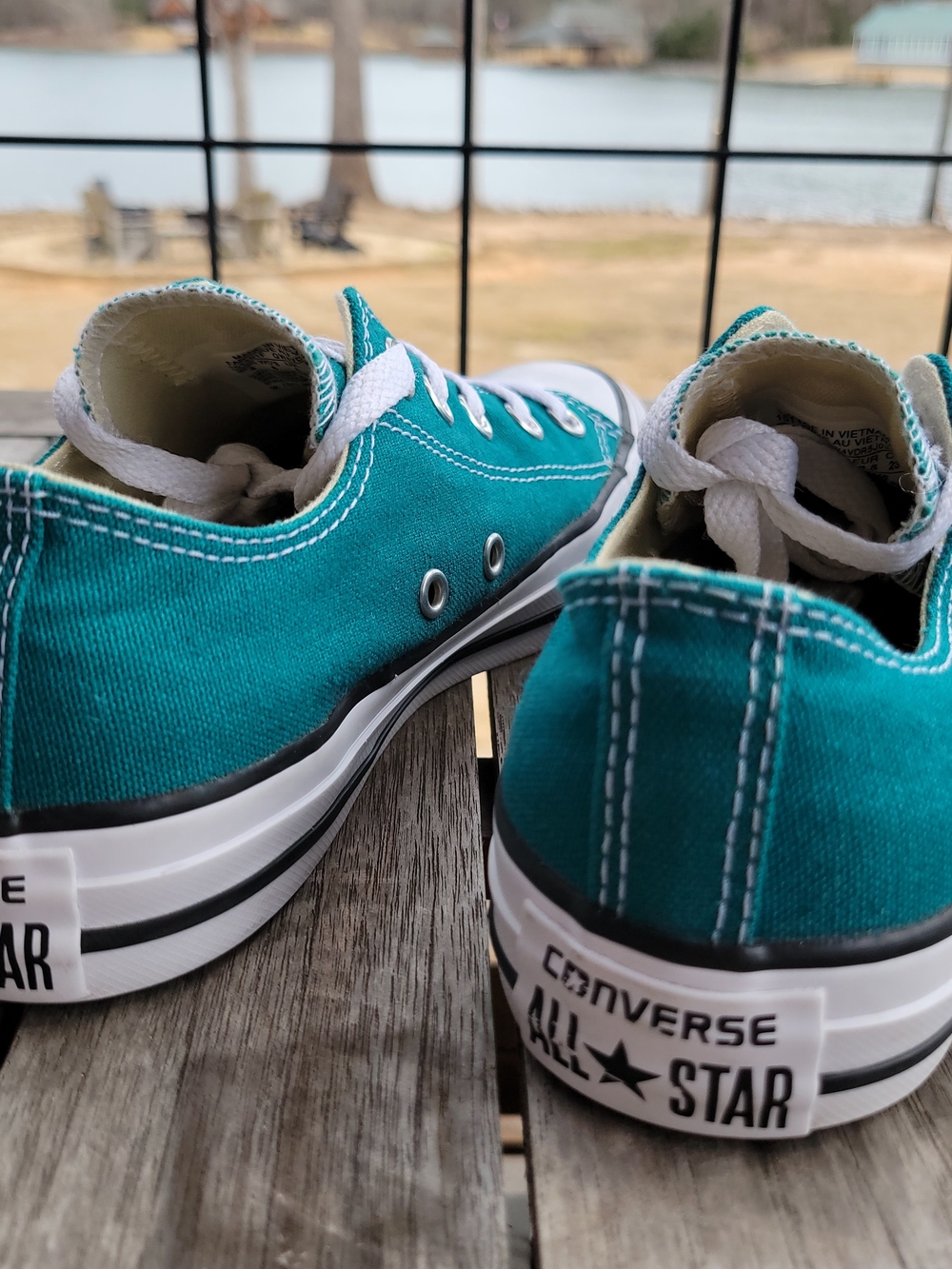 Converse Chuck Taylor Canvas Low Top Teal Sneakers Unisex Womens Sz. 6 - Picture 3 of 7